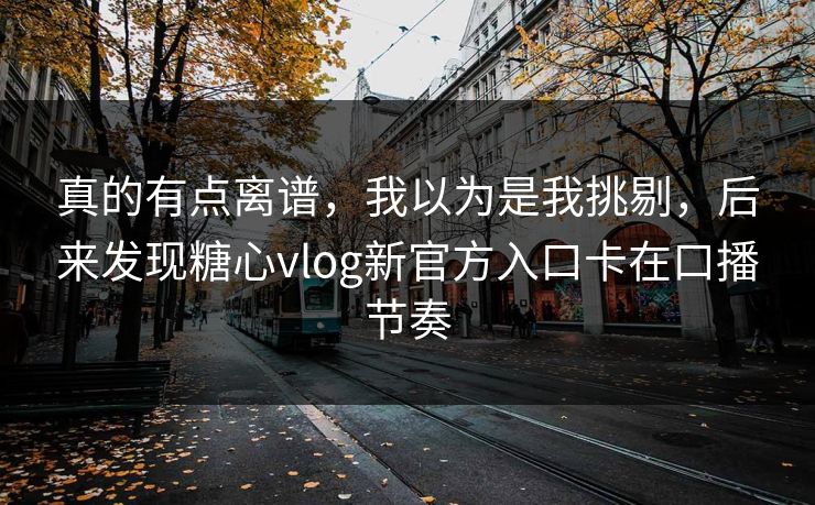 真的有点离谱,我以为是我挑剔,后来发现糖心vlog新官方入口卡在口播节奏 第1张 真的有点离谱,我以为是我挑剔,后来发现糖心vlog新官方入口卡在口播节奏 第1张